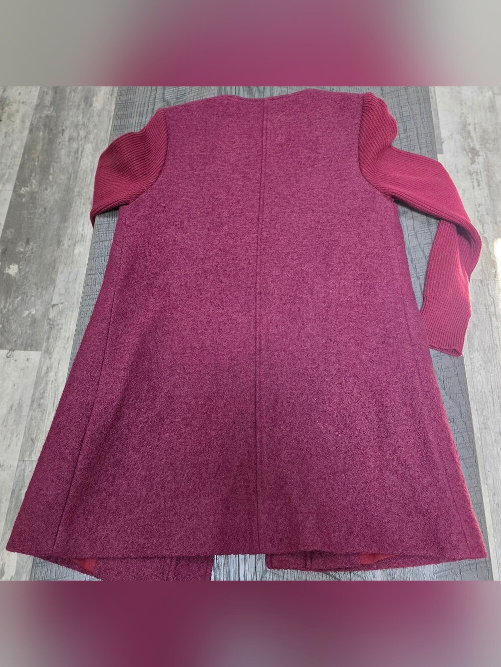 Talbots Burgundy Sweater Sleeve Wool Jacket (SIZE :XS ) - Picture 6 of 6